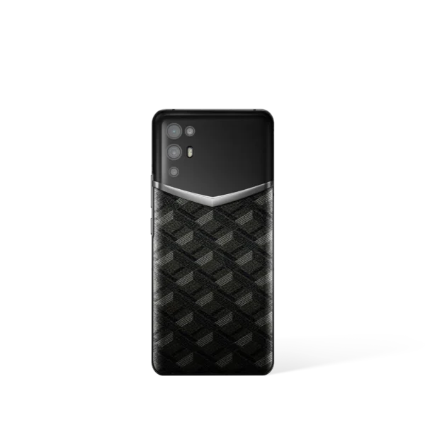 Ivertu Monogram Canvas Leather Phone – Black