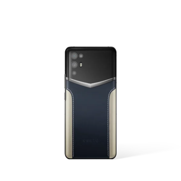 Ivertu Calfskin Stitching Phone – Blue & Brown