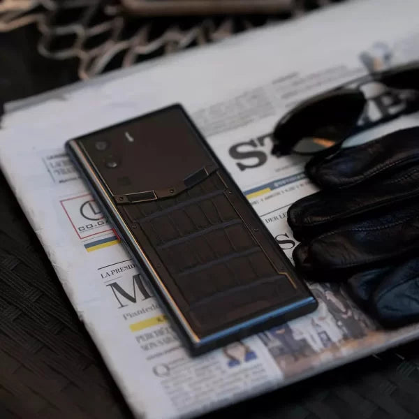 Metavertu 1 Curve Screen Alligator Skin 5G Web3 Phone – Navy Blue