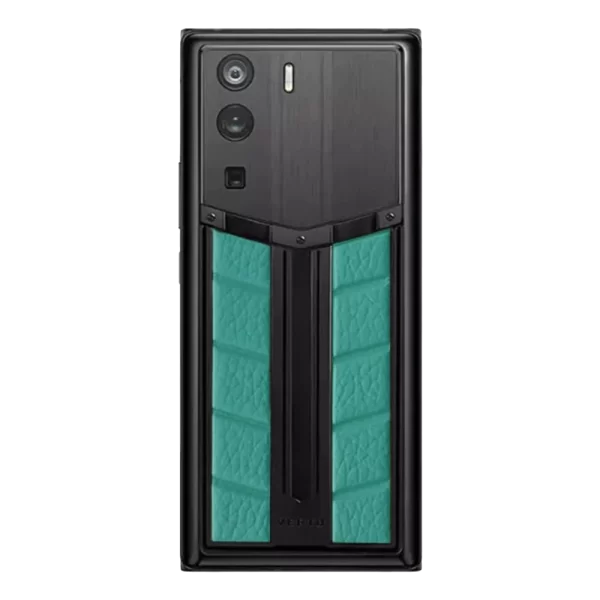 Metavertu 1 Curve Screen Race Track Design Calfskin Web3 Phone – Verona Green