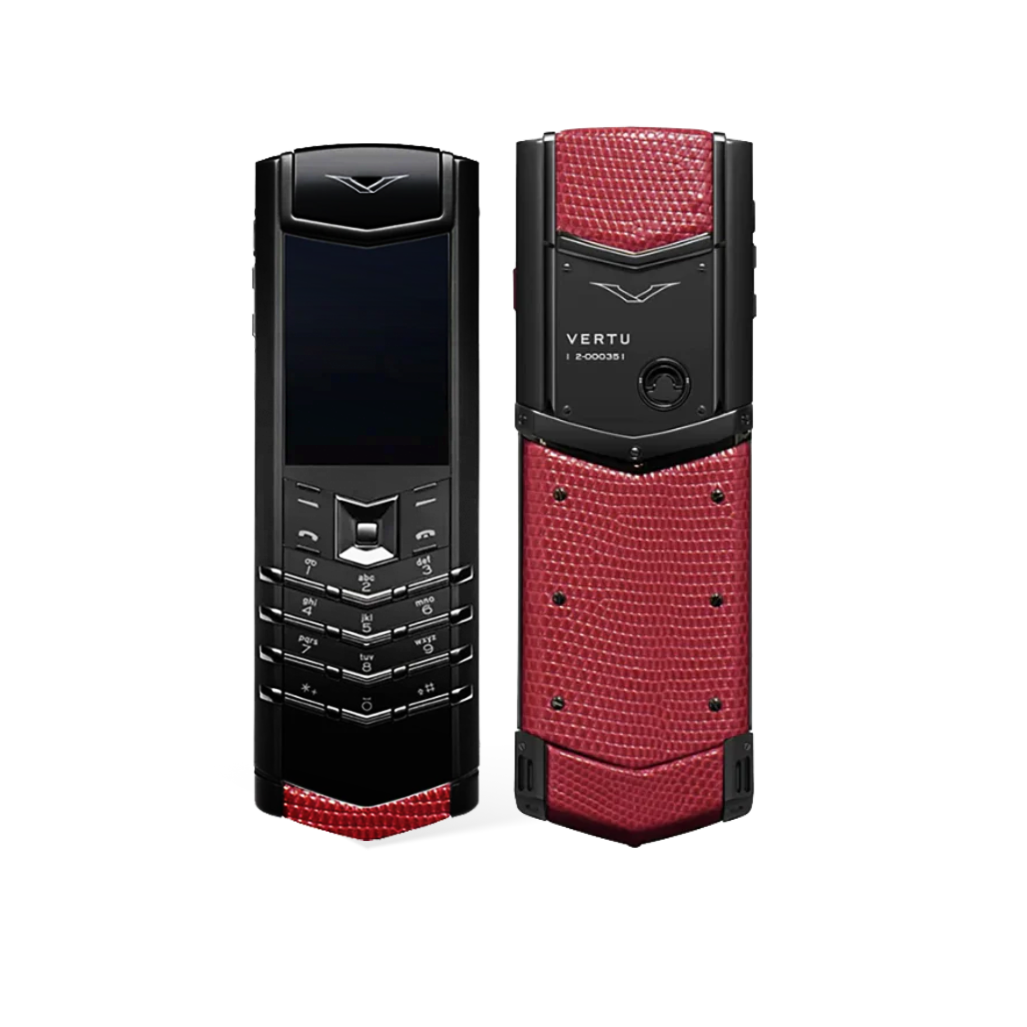Signature V Red Lizard Skin – Pure Black