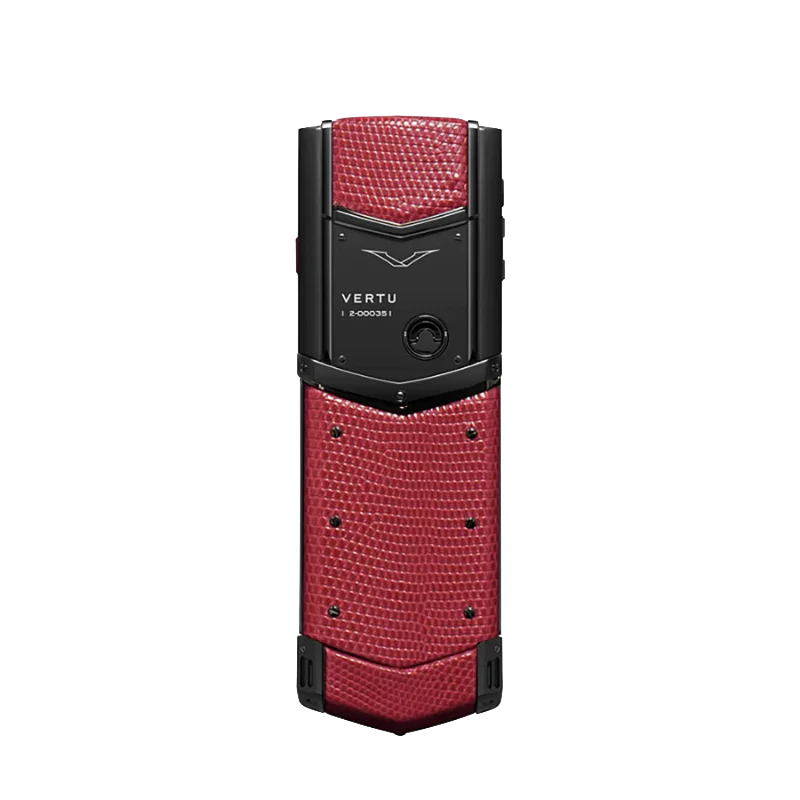 Signature V Red Lizard Skin – Pure Black