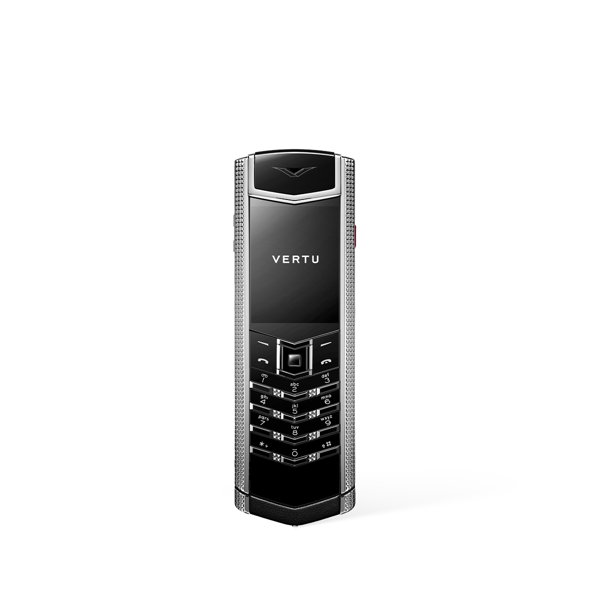 Signature V Clous De Paris Phone A – Pure Silver