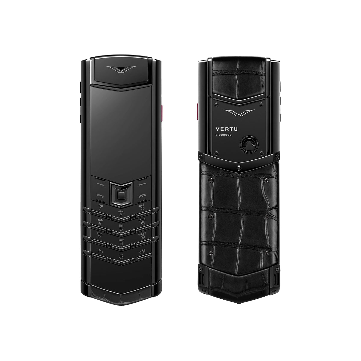 Vertu Signature S+ Black Steel Alligator Skin – Basalt Black