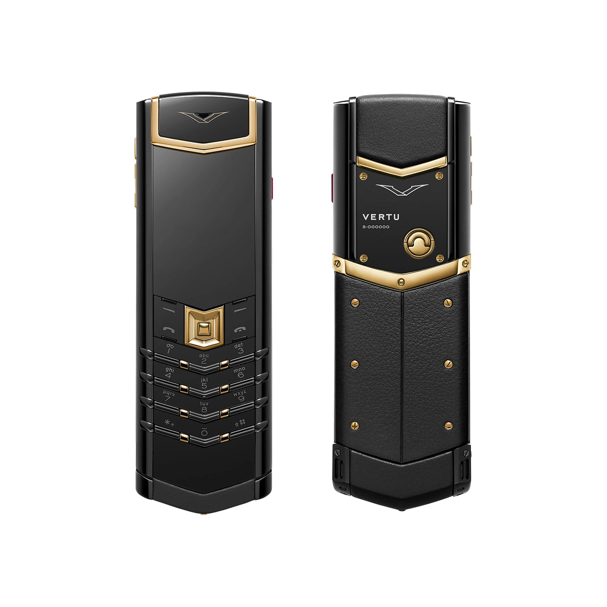 Vertu Signature S+ Black Gold Calfskin – Jade Black