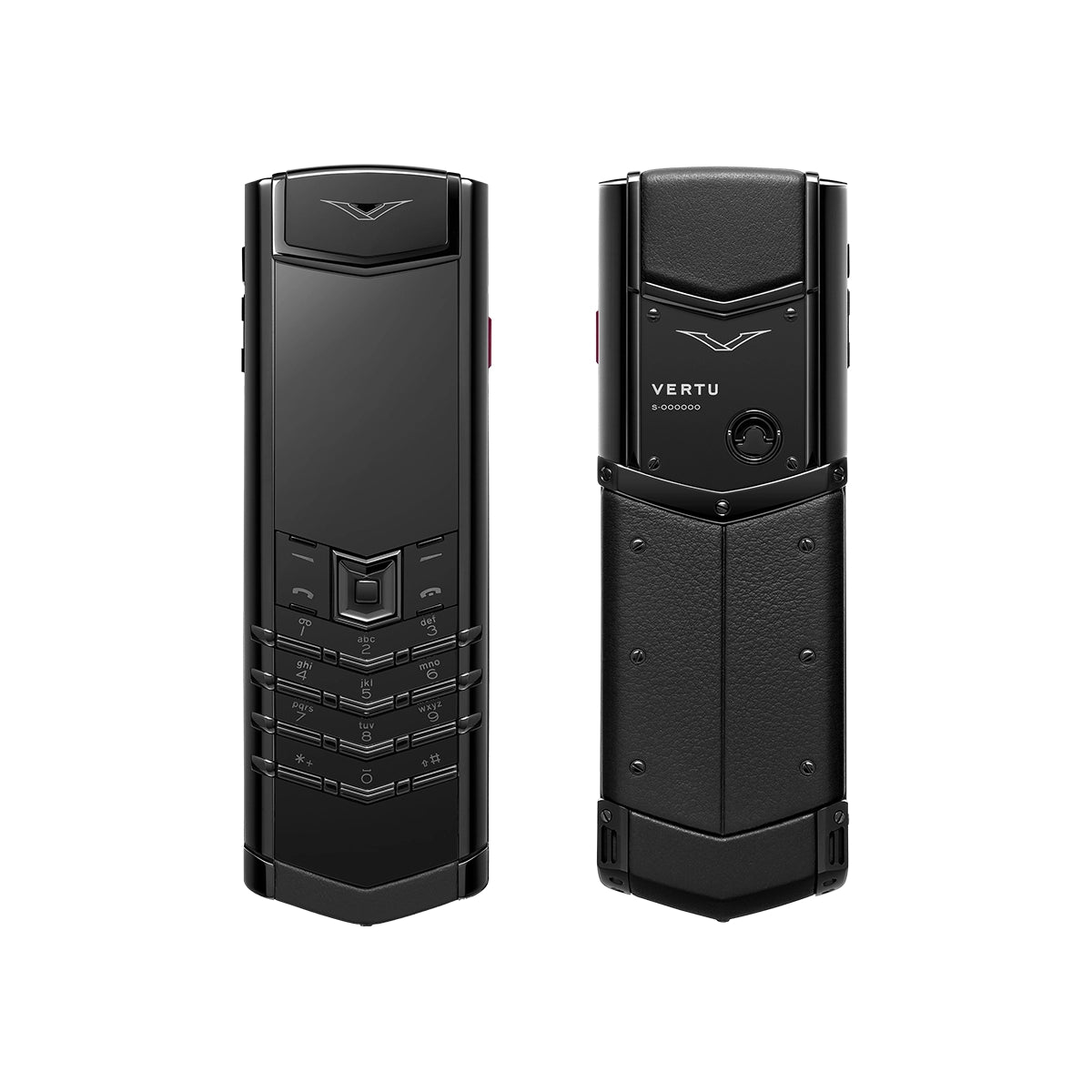 Vertu Signature S+ Black Steel Calfskin – Jade Black