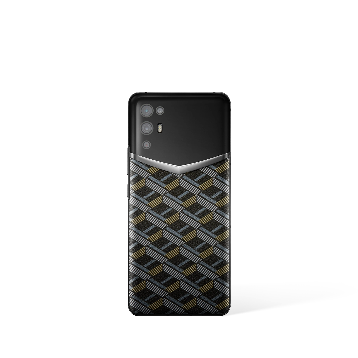 Ivertu Monogram Canvas Leather 5G Phone – Black Gold