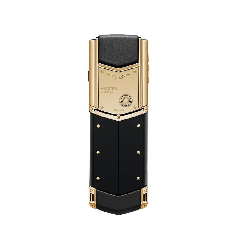 VERTU Signature V Full Gold 4G Phone: Pure Black Luxury