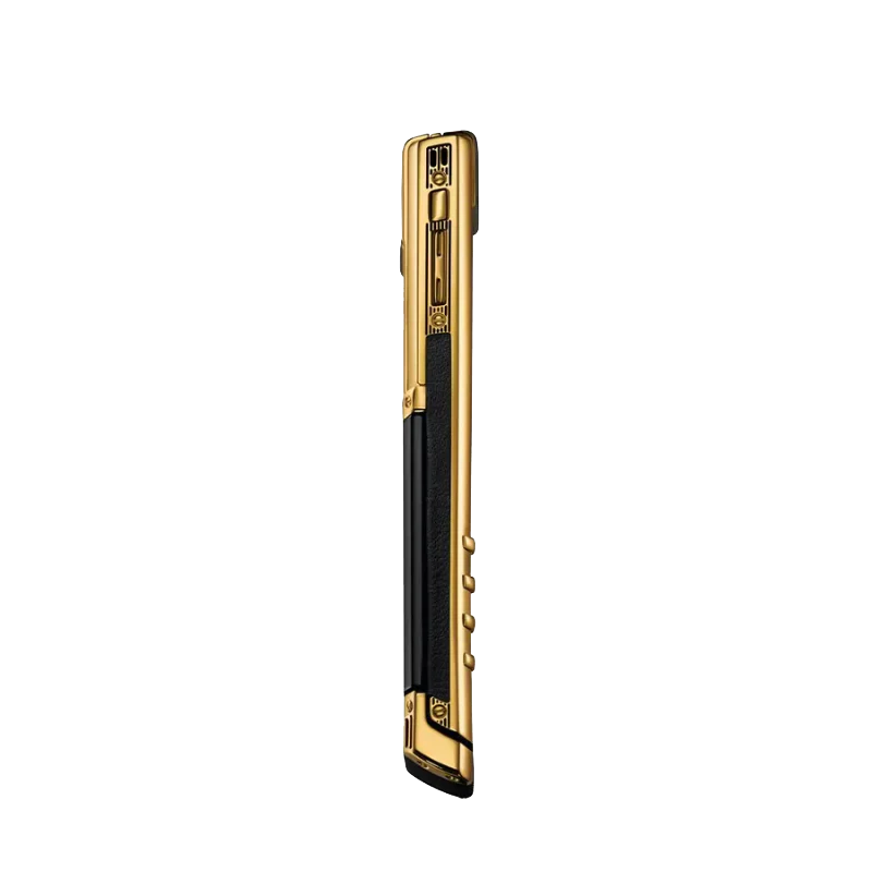 VERTU Signature V Full Gold 4G Phone: Pure Black Luxury