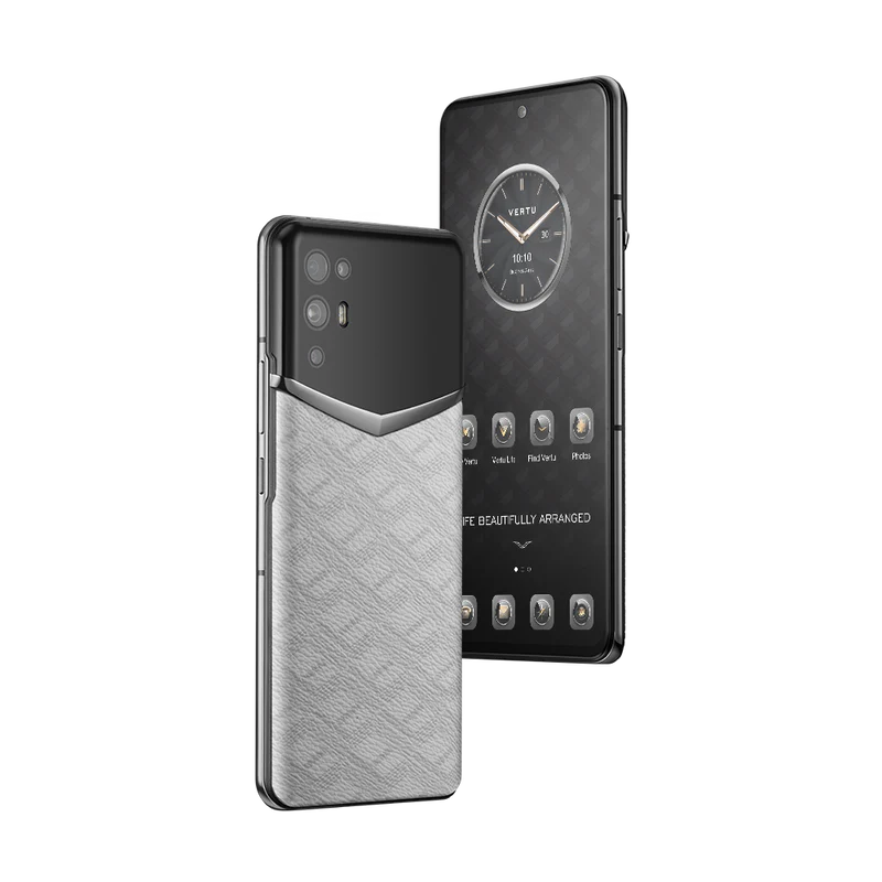 Ivertu Monogram Canvas Leather 5G Phone – White