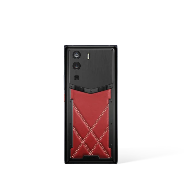 Metavertu 1 Curve Screen Stitching Calfskin 5G Web3 Phone – Retro Red