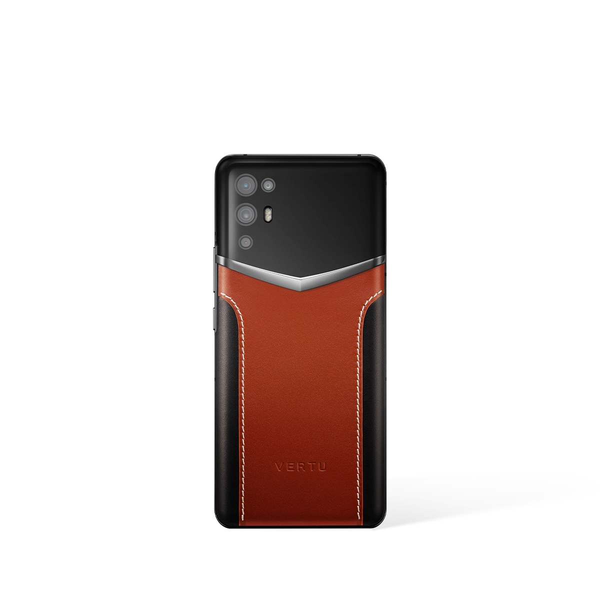 Ivertu Calfskin Stitching Phone – Brown & Black