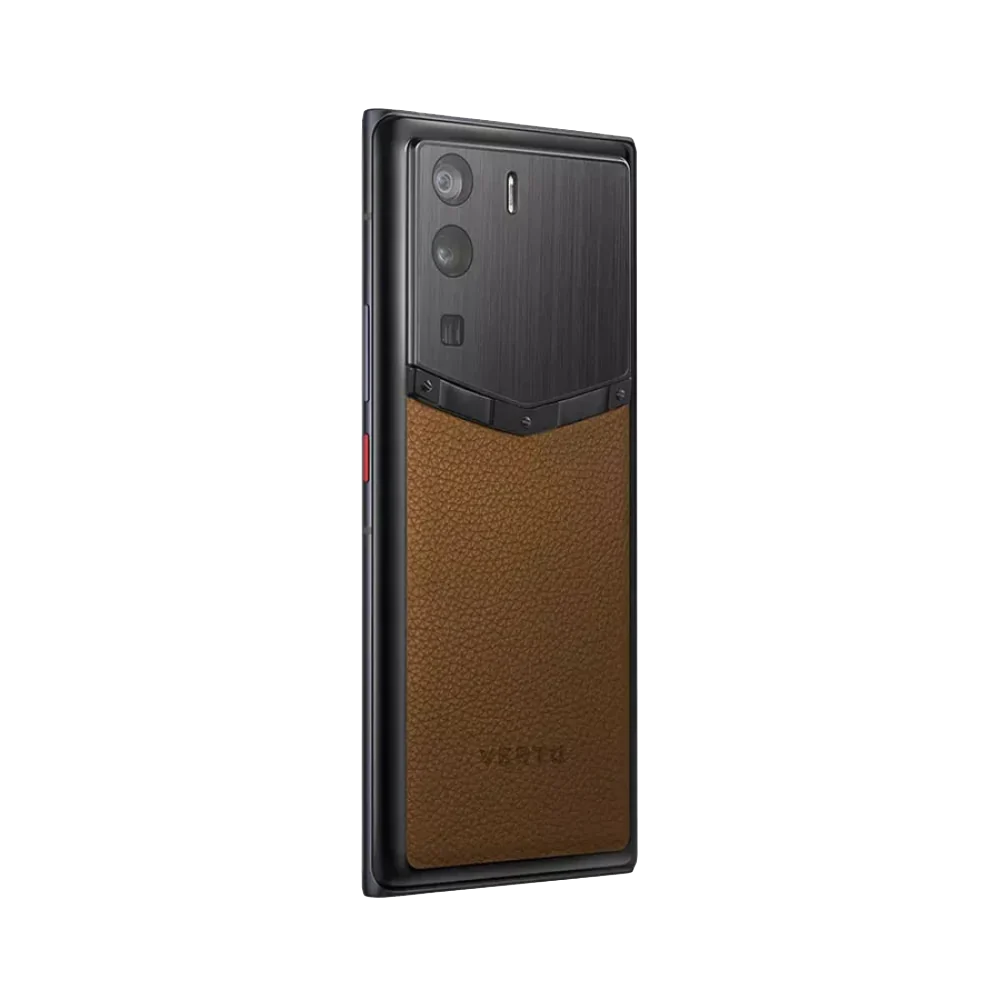 Metavertu 1 Curve Screen Frameless Calfskin 5G Web3 Phone – Brown