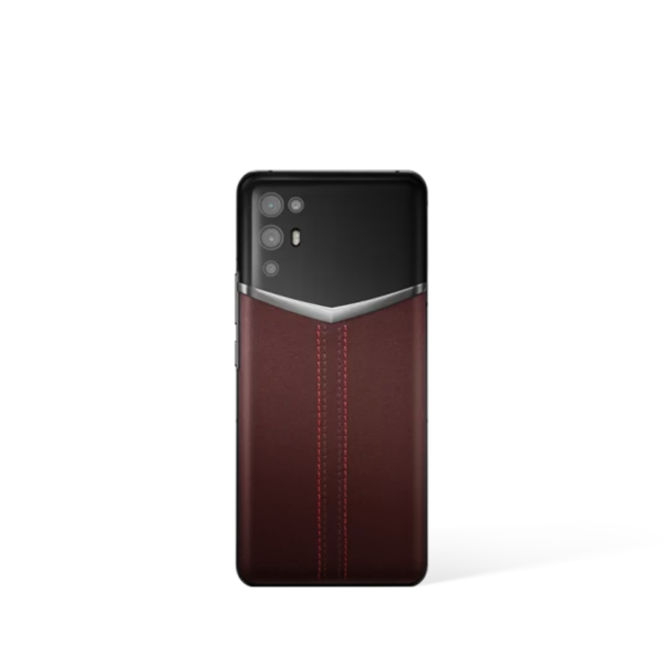 Ivertu Stitched Calfskin 5G Phone – Burgundy Red