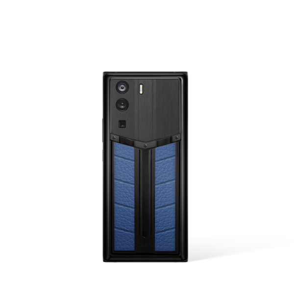 Metavertu 1 Curve Screen Race Track Design Calfskin Web3 Phone – Blue