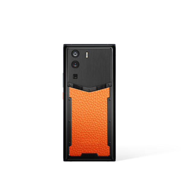 Metavertu 1 Curve Screen Calfskin 5G Web3 Phone – Dawning Orange