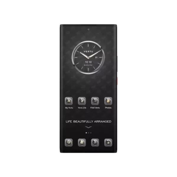 Metavertu 1 Curve Screen Race Track Design Calfskin Web3 Phone – Brown