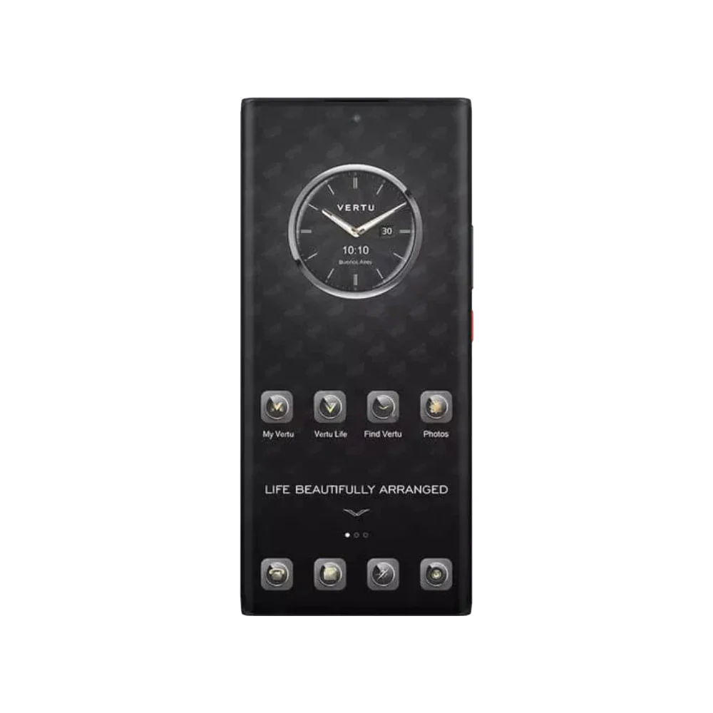 Metavertu 1 Curve Screen Race Track Design Calfskin Web3 Phone – Orange