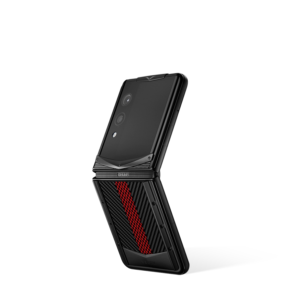 Quantum Flip Phone – Carbon Texture Series, Auspicious Phoenix