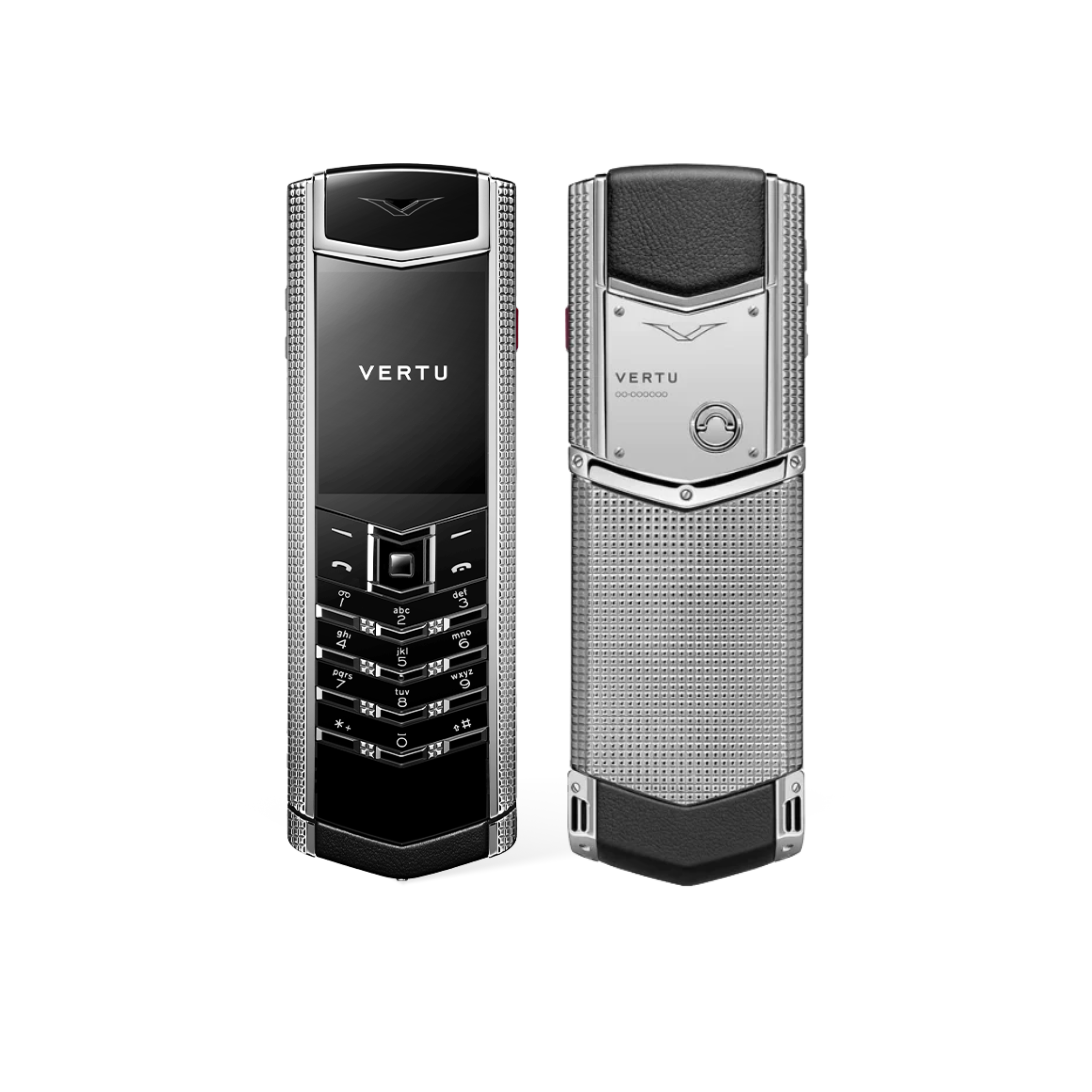 Signature V Clous De Paris Phone A – Pure Silver