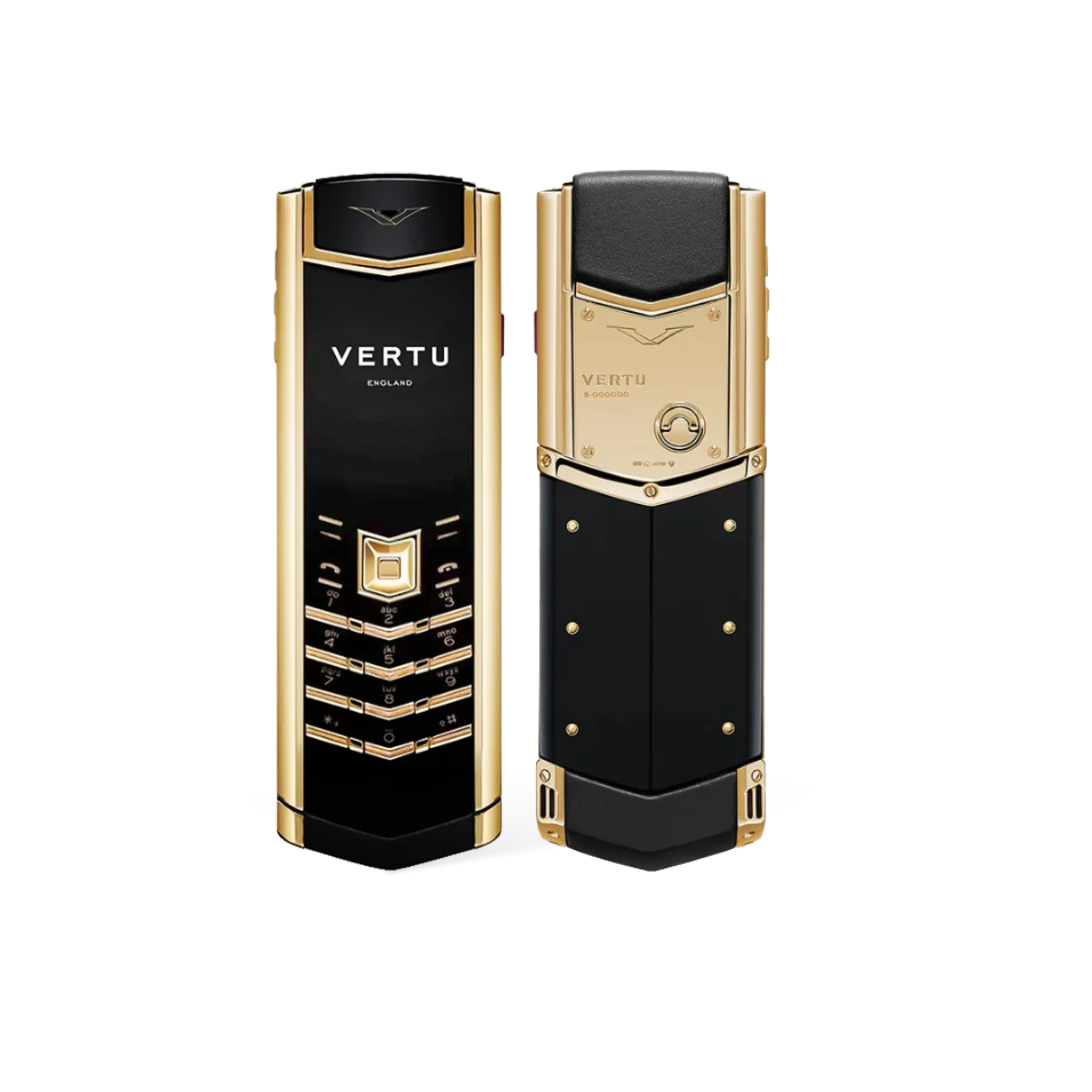 VERTU Signature V Full Gold 4G Phone: Pure Black Luxury